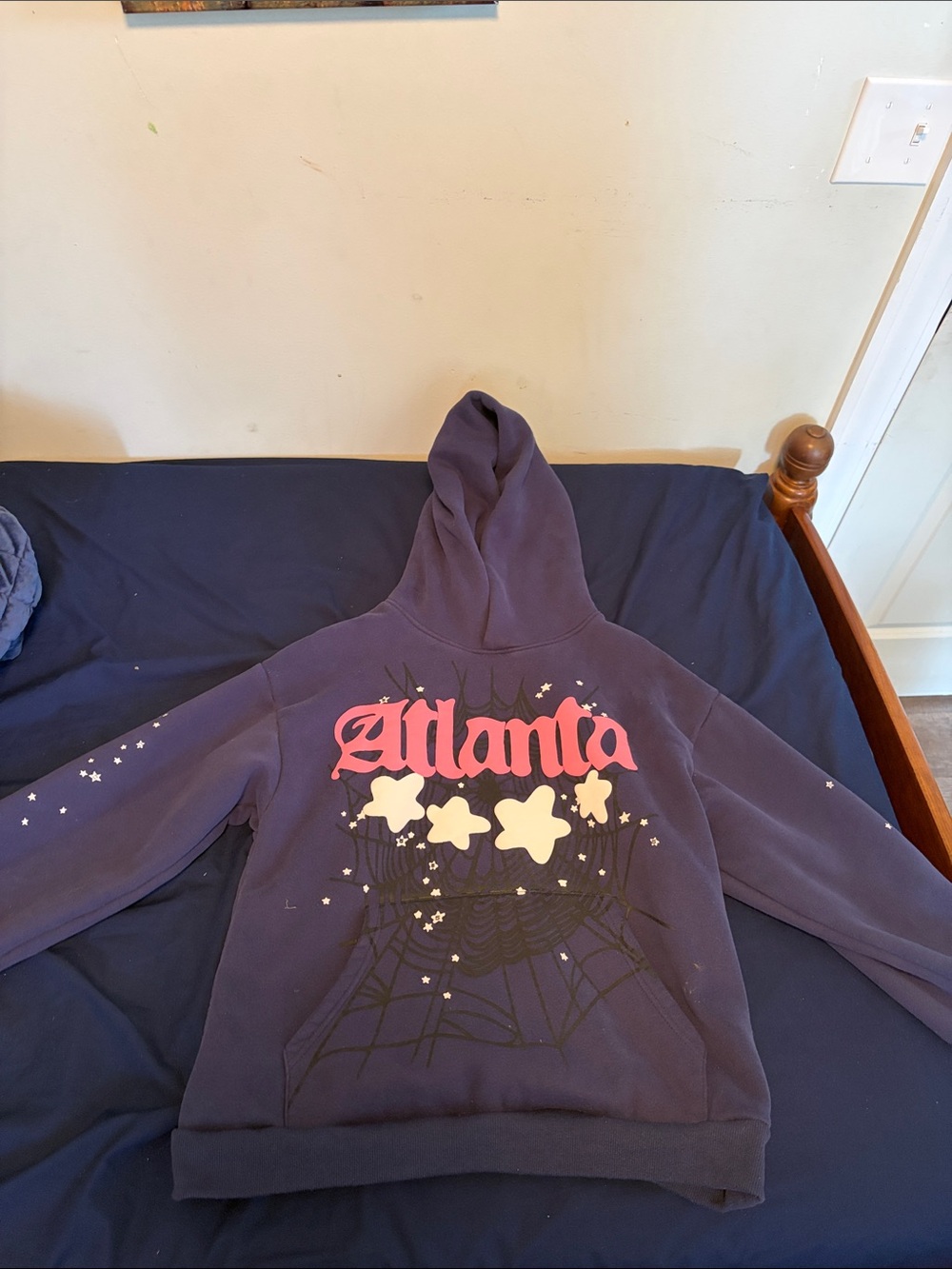 Sp5der Atlanta Hoodie Navy
